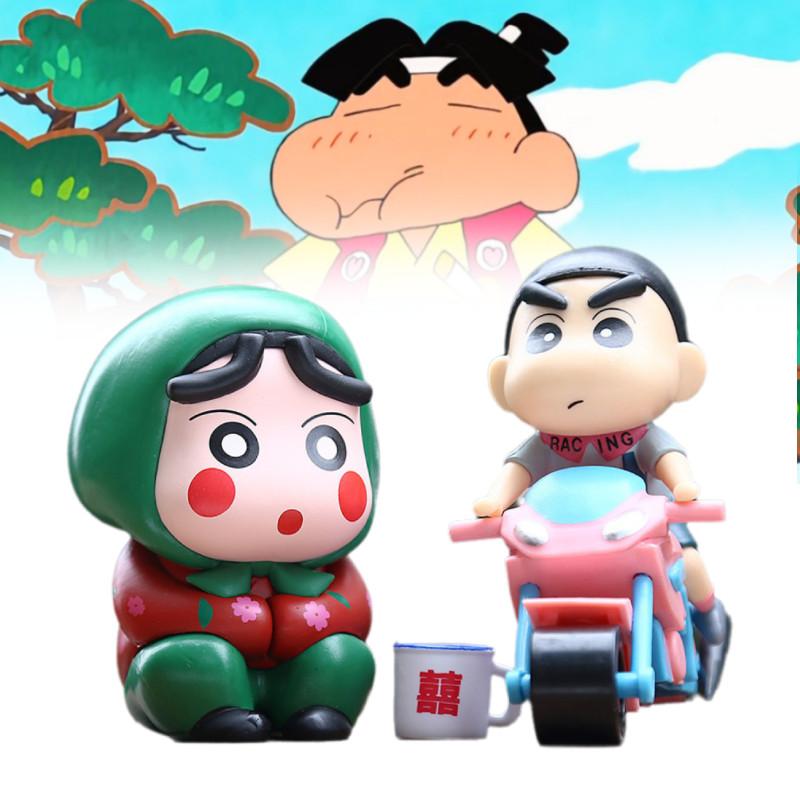 Chan Crayon Shin Motorcycle Action Figure Doll Collectible Toy Car Gift Decor