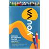 Navneet Youva | Premium 2 In 1 | Colour Pencil | Pack Of 18, Multi-Coloured, Multi