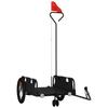 VidaXL Remorque de Vélo, Chariot de Transport avec Barre d'Attelage, Remorque de Bicyclette avec Drapeau pour Bagage, Noir 94192