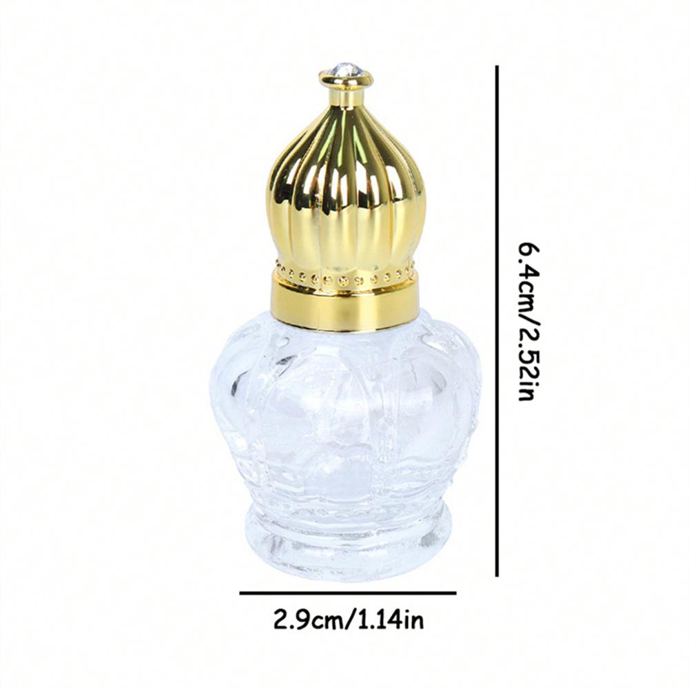 2pcs 15ml Roll On Glass Bottles Empty Perfume Bottles Leakproof Container with Crown Cap Travel Essential Oils Bottles