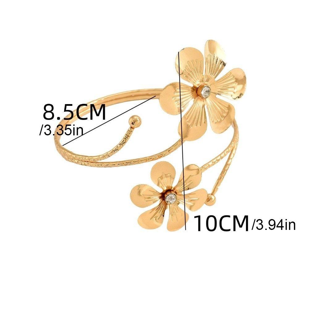 Bohemia Style Flower Bracelet Floral Armband Vintage Open Arm Bangle  Girls