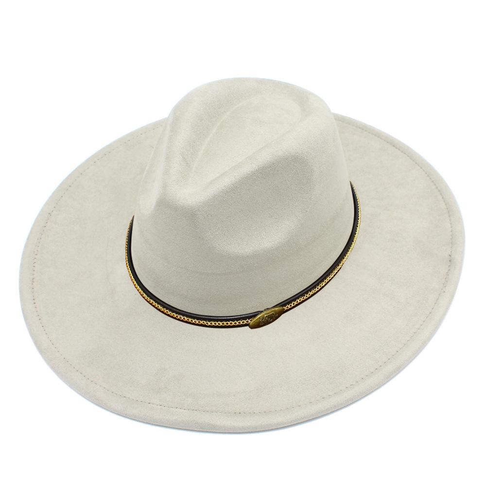 Cappello a cilindro fedora oversize stile europeo e americano uomo e donna semplice ed elegante parasole da esterno cappello jazz cappello da spiaggia per vacanze al mare