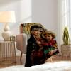 1pc Virgin Mary,Child Jesus,Religious Iconography Flannel Blanket - Lightweight Soft for All Seasons, Ideal for Couch, Office, Bed, Travel,