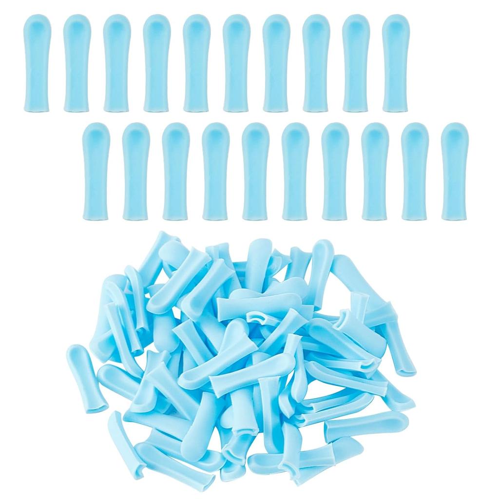 NICENEEDED 150 Pcs Ear Cleaner Replacement Tips, Silicone Ear Spoon Replacement Tip Covers, Otoscope Earwax Cleaning Replacement Accessory Pick Ear