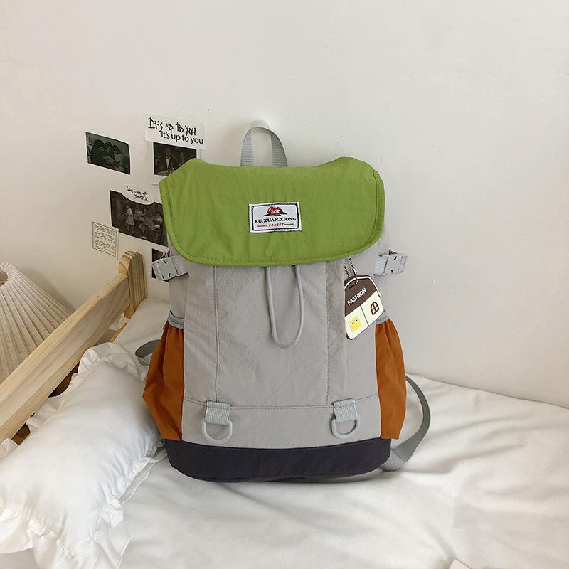 Schoolbag1011 New Casual Backpack Men's and Women's Travel Large-capacity Backpack Contrasting Colors Cute Student High-value Bag
