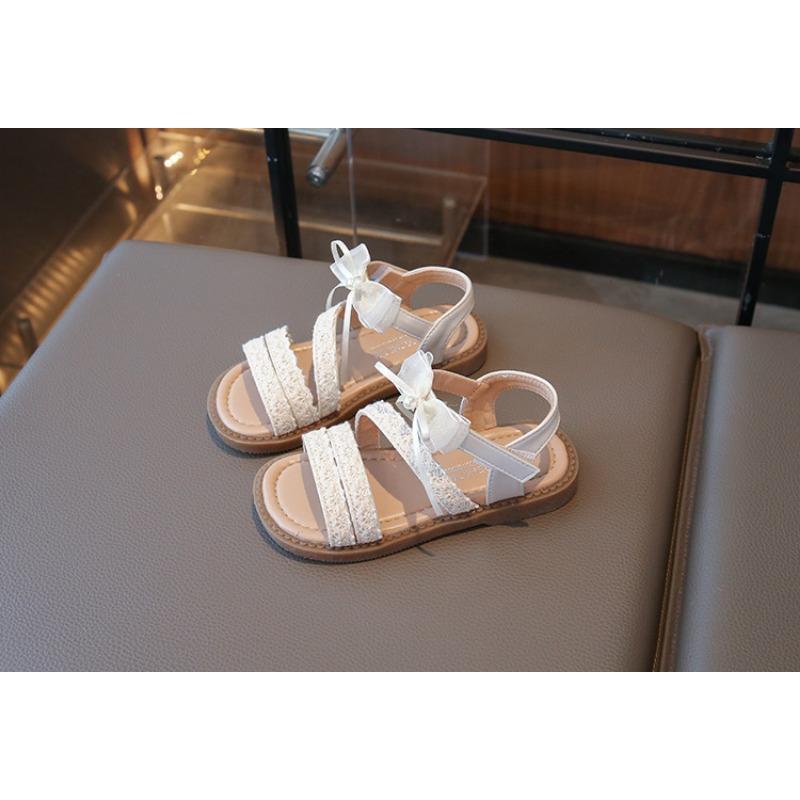 Little Girls Bowknot Open Toe Soft Sole Princess Summer Beach Sandals