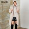 ROSA CHIC 2023 Neue Winter Mantel Frauen Unten Jacken Stepp Faux Pelz Mit Kapuze Lange version Parka Weiblichen Mantel W8263