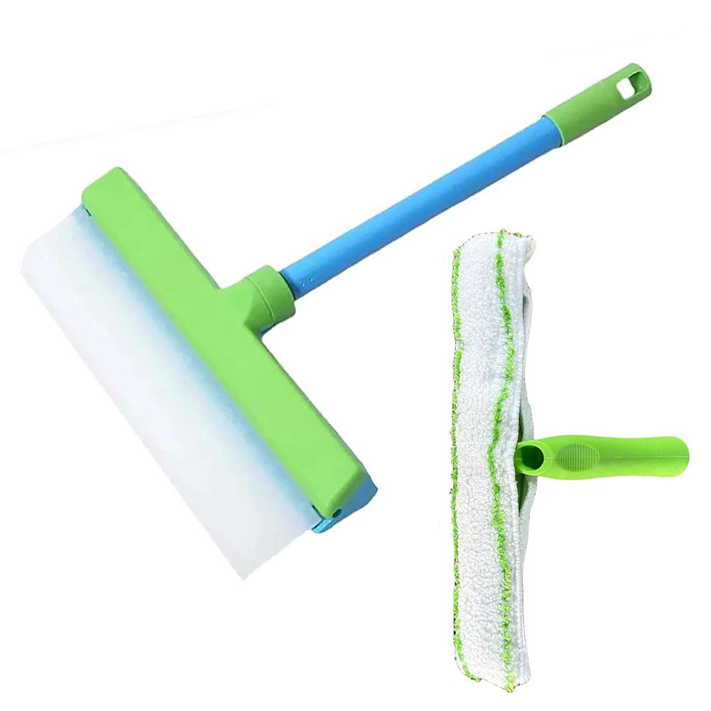 Silicone Window Squeegee Kit Reusable Multifunction Clean Scraper Anti-Slip Microfiber Cleaning Mop Car Cleaning Wiping Tools