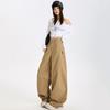 Autumn Spicy Scimitar Jeans: High Waist, Loose Fit, Drapey Mopping Wide-Leg Pants for Women