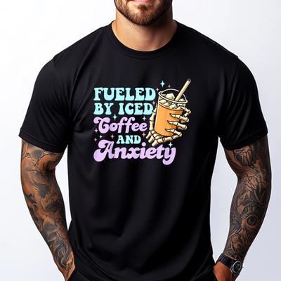 Gevoed door ijsthee en angst Koffieliefhebber Heren Designer T-shirt Mannen Hoge Kwaliteit T-shirt voor Mannen Bedrukt