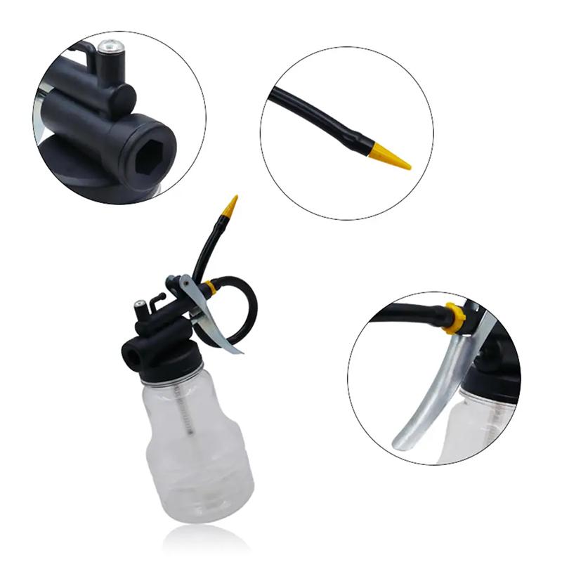 Przezroczysty kocioł na olej, wysokociśnieniowy metalowy kocioł na olej, maszynowy pistolet na olej, kocioł na olej z długą wylewką, ręczne napełnianie olejem, olej 250ml