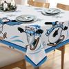 Merry Christmas Snowman Tablecloth For Table Decoration Winter Xmas Snowflakes Kitchen Dining Table Cloth Navidad Decorations