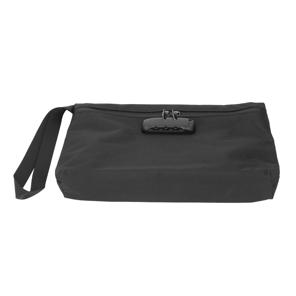 Smell Proof Bags Carbon Lined Odor Proof Storage Pouch with Combination Lock for Travel Black
