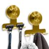 Detachable Stainless Steel Razor Holder with Reusable Suction Cup Hook for Shower