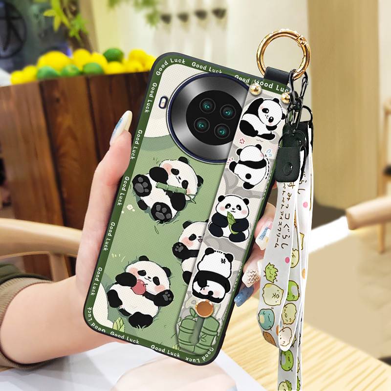 Dirt-resistant Cartoon Phone Case For Cubot Note20 Phone Holder Wristband Waterproof Panda Soft case Anti-dust Cute Ring