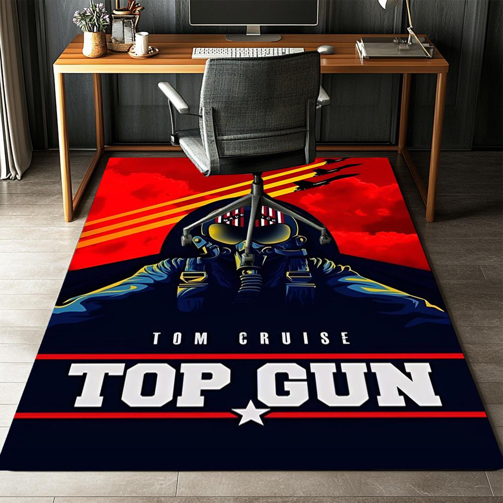 Top Gun Printed Carpet Rug for Office Chair Living Room Bedroom Kitchen Room Decor Gifts