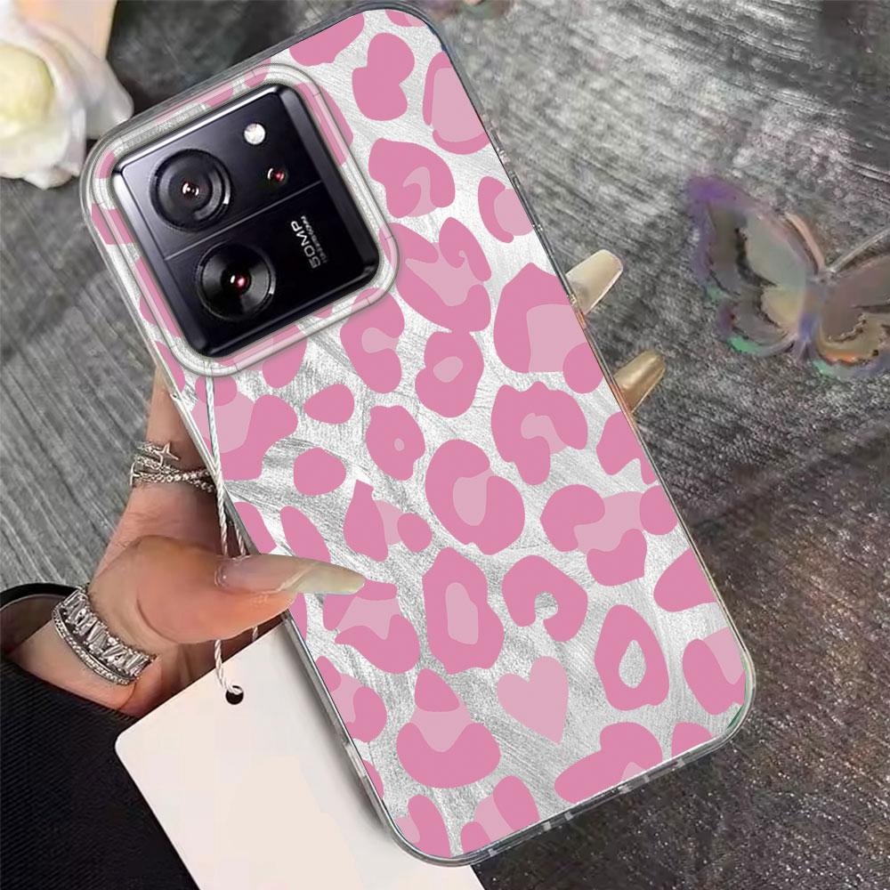 Vintage Black Leopard Phone Case for Xiaomi 13T 14T 11 Lite NE Poco X5 M6 Pro X6 X7 X3 Pro NFC C65 C61 M5S Women Girls TPU Cover