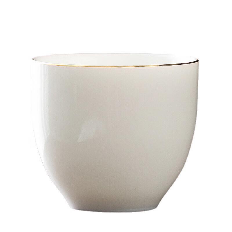 Chaxun 'A Thousand Li of Rivers and Mountains' Mutton Fat Jade Porcelain Tea Cup