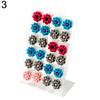 12 Pairs Fashion Multicolor Resin Flower Ear Stud Earrings Set Women Jewelry