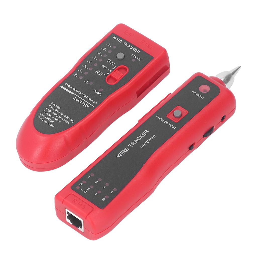 Network Cable Tester Ethernet Wire Finder Tracer Tool RJ11 RJ45 Transmitter Receiver for CAT5 5e CAT6 LAN