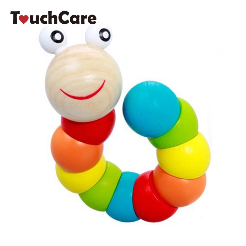 Colorful Insects Puzzles Kids Educational Wooden Toys Baby Children Fingers Flexible Training