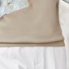 Pa Si Te Women's Chinese Style Patchwork Floral Seven-Sleeve T-Shirt