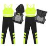 Children's Tracksuit Girls’ Sports Vest Hooded Tank Tops Leggings 3 Piece Sporty Jogging Suit