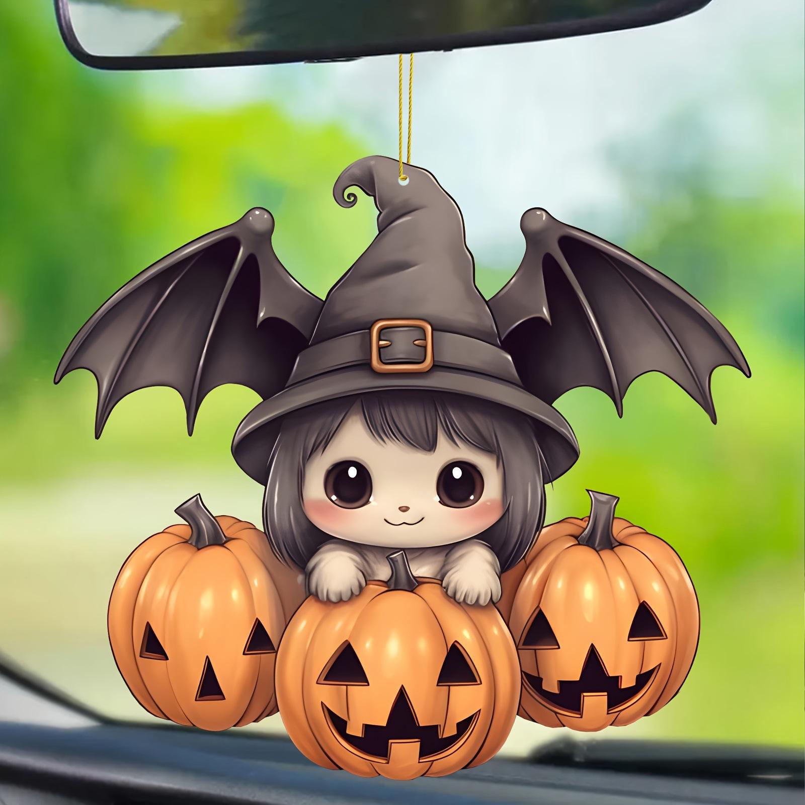 Украшение-подвеска - Подвеска  Девочка-тыква , Украшение для вечеринки, Украшение для автомобиля, Брелок, Украшение для дома, Украшение-подвеска на Хэллоуин 8*8cm