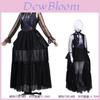 Wednesday Addams Cosplay Kleid Aus Polyesterstoff Für Veranstaltungen Und Mottopartys