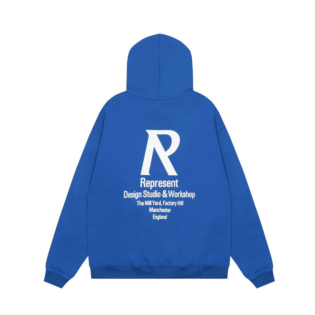 Cross-border European and American Trendy Brands REPRESENT Micro-label Letter-printed Hoodie Sweater Men's and Women's American High Street Jackets