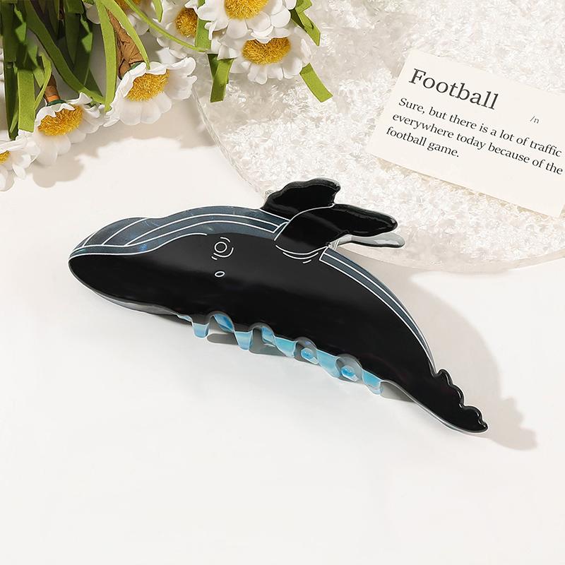 Creative Personality Blue Whale Hair Claw For Women Girls Cute Cartoon Ponytail Hairpins Hair Accessories Shark Clip Gifts