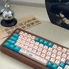 Daily News Keycaps Cherry Pbt Five Sided Thermal Sublimation Minimalist Keycap Customized Keycap 144Keys Retro Green Keycap