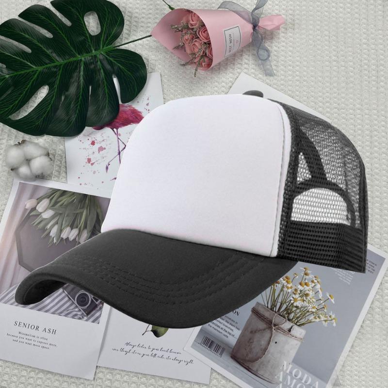 Summer Color Matching Truck Driver Sponge Net Cap Work Cap Volunteer Cap Duck Tongue