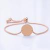 Stainless Steel Round Pearl Chain Bracelet - European & American Style, Festival Gift