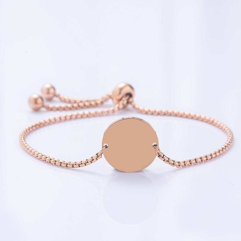 Stainless Steel Round Pearl Chain Bracelet - European & American Style, Festival Gift