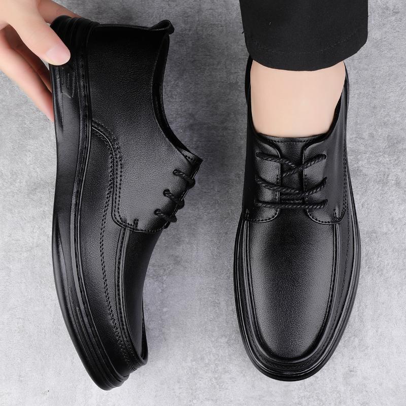 Äkta Läder Herr Business Skor Formella Bröllopskläder Oxford Skor för Män Mode Kontor Promenadsko Manlig Gentleman Skodon