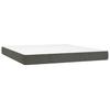Box Spring Bed with Mattress Dark Gray 160x200 cm Velvet
