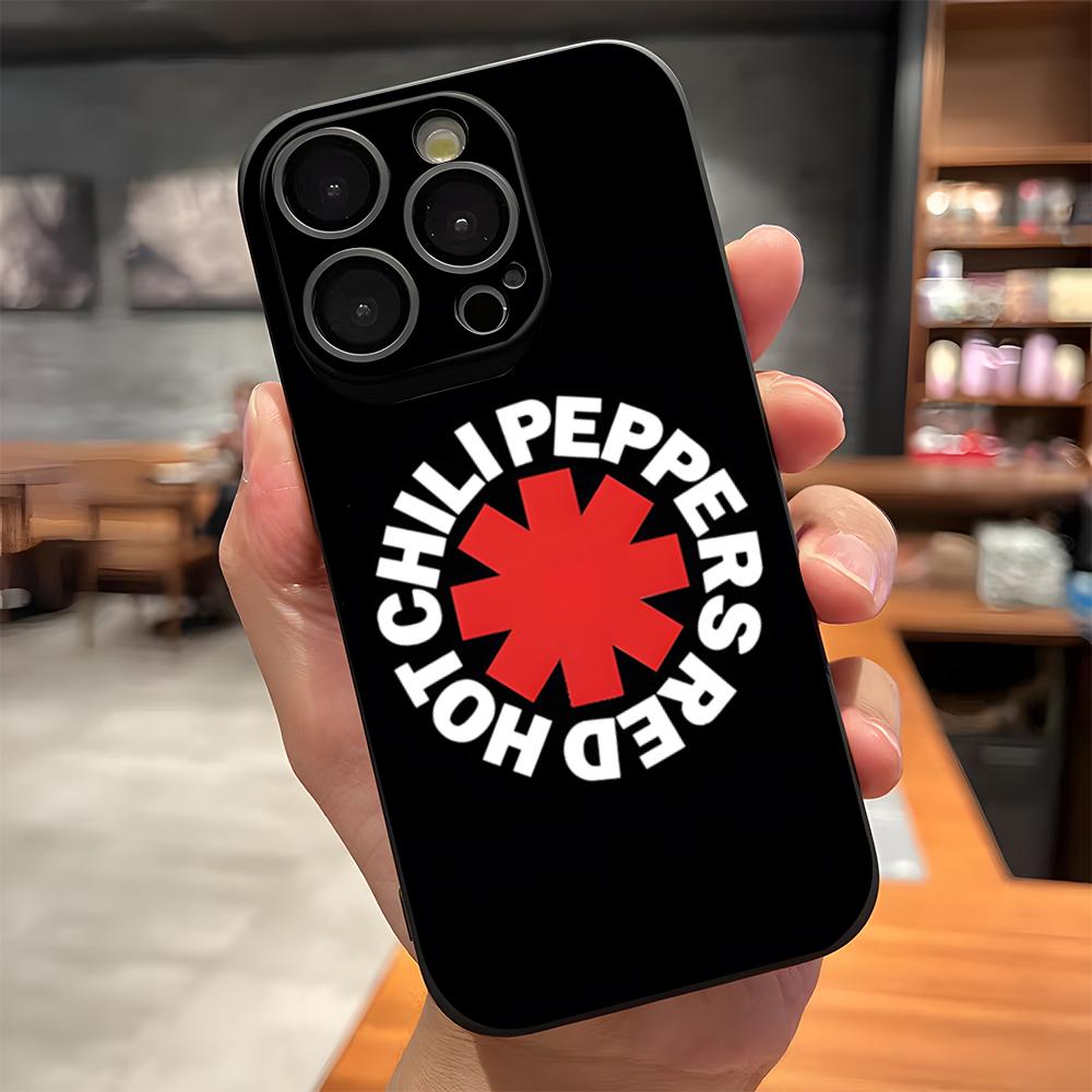 

R-Red Hot Chili Peppers Band Phone Case For IPhone 17 Pro Max 15 Pro 16 14 Plus 12 13 Mini 11 Pro Shockproof Soft Cover iPhone12 ProMax