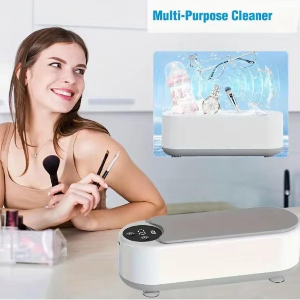 Portable Ultrasonic Glasses Cleaner Wireless Control Multi-Purpose Cleaner Eyewear Cleaning