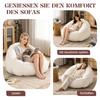 Bean Bag, Bean Bag for Adults and Children, for Living Room, Bedroom, Playroom, Office-Medium(Beige)