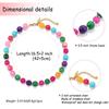 Womens Dopamine Color Round Beaded Natural Stone Clavicle Necklace