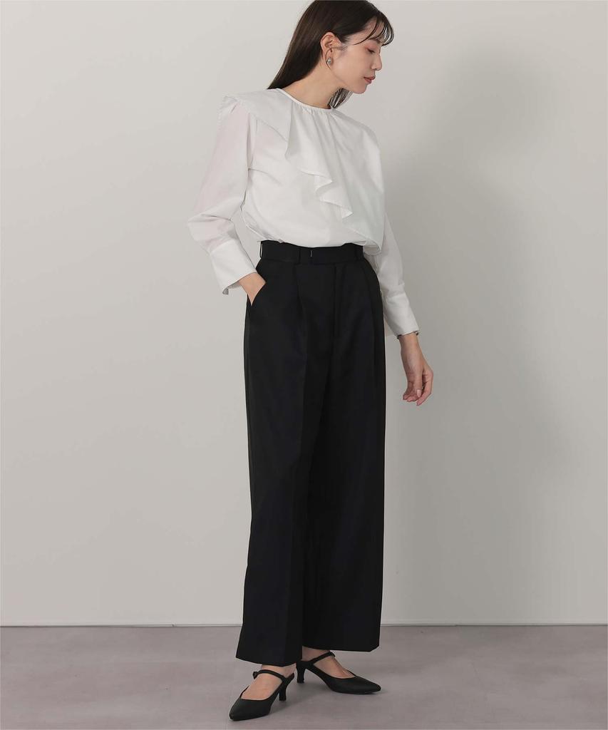 Yours Asymmetrical Ruffle Design Blouse BFXU1781 Medium White Women's