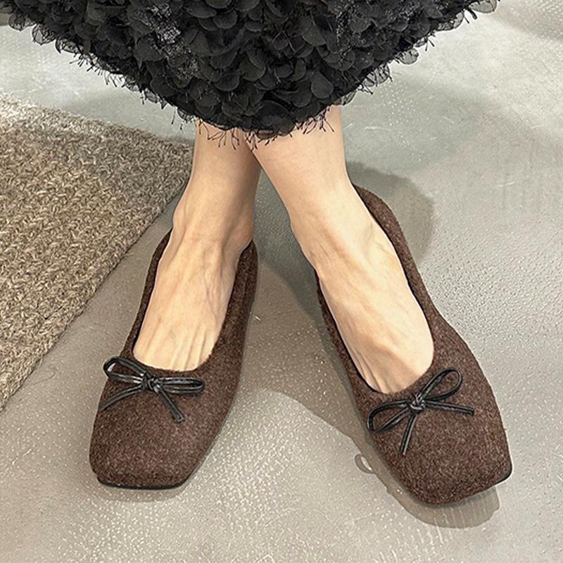Fashion Flats Women Loafers Shoes Square Toe Flats Shallow Shoes Fashion Dress Autumn Cozy Sandals 2025 Casual New Sport Mujer Zapatos