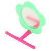 Bird Mirror Perch Flower Shape Decorative Plastic Parrot Mirror Stand Toy for Budgie Lovebird Cockatiel