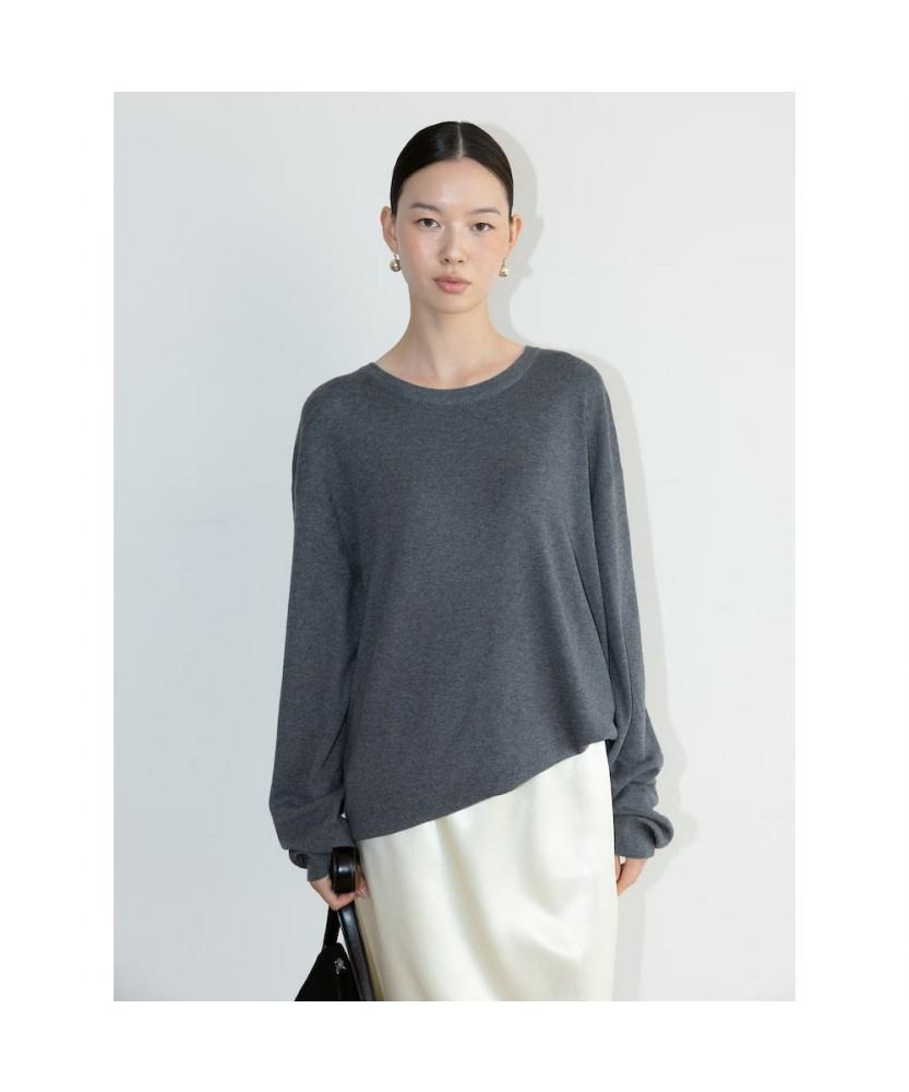 THE APERTURE [Unisex] Cash Round Knit Top Gray (Ta6751U023)
