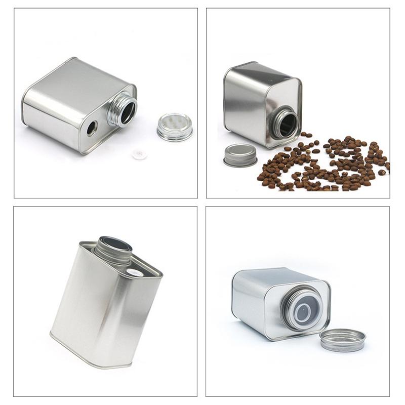 Luftdichte Dosen für Kaffeebohnen, Camping-Blechdose für den Außenbereich, Verpackung in Lebensmittelqualität, Aufbewahrung frischer, atmender Eisendosen