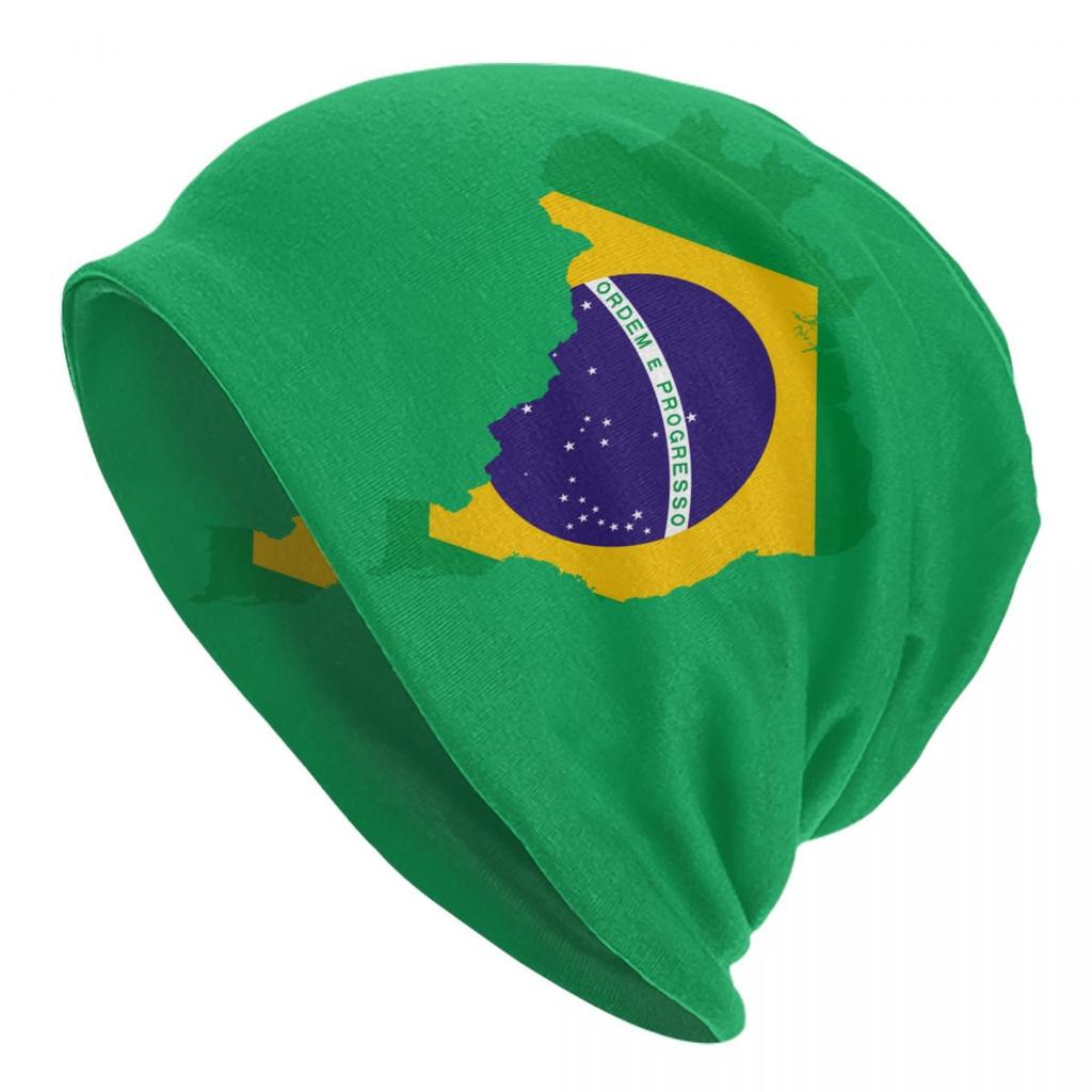 Custom Brazil Flag Bonnet Hat Knitting Hat Unisex WoUnisex Cool Unisex Warm Winter Beanies Cap
