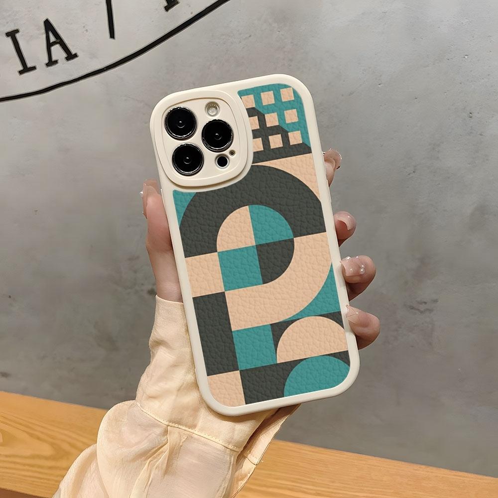 Geometric Bauhaus Art Phone Case For Iphone 15 Pro Max 16 Plus 14 Pro 11 13 12 Mini X Xr Xs 7 8 Se Lambskin Cover