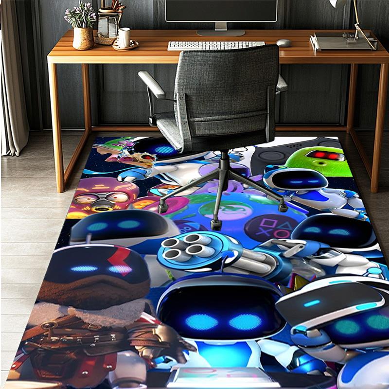 Cosmic Bot Crew Pattern Rug, Indoor/Outdoor Mat, for Picnic, Gameroom, Bedroom, Office, Living Room, Home Decor Carpet, Birthday Gift
