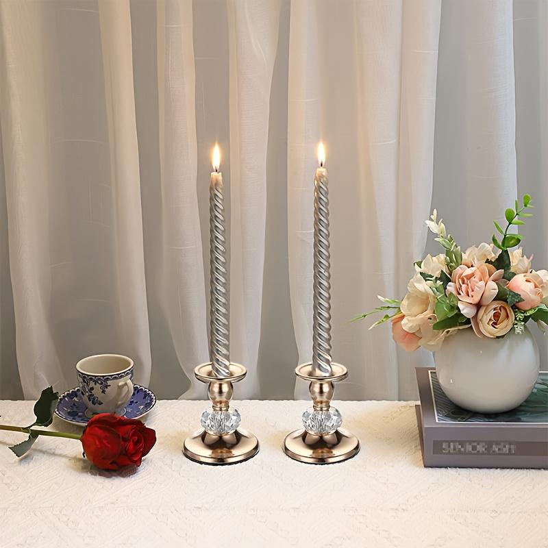 1Pc Stylish Metal Candle Holders Classic Taper Candle Stands for Table Settings, Home Decoration Gift for Hosts And Homeowners, Candles Not Included